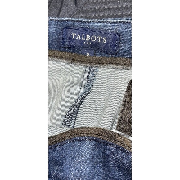 Talbots Jeans Side Zip Slim Ankle  Medium Wash Pockets Stretch Women’s 8 - Picture 3 of 11